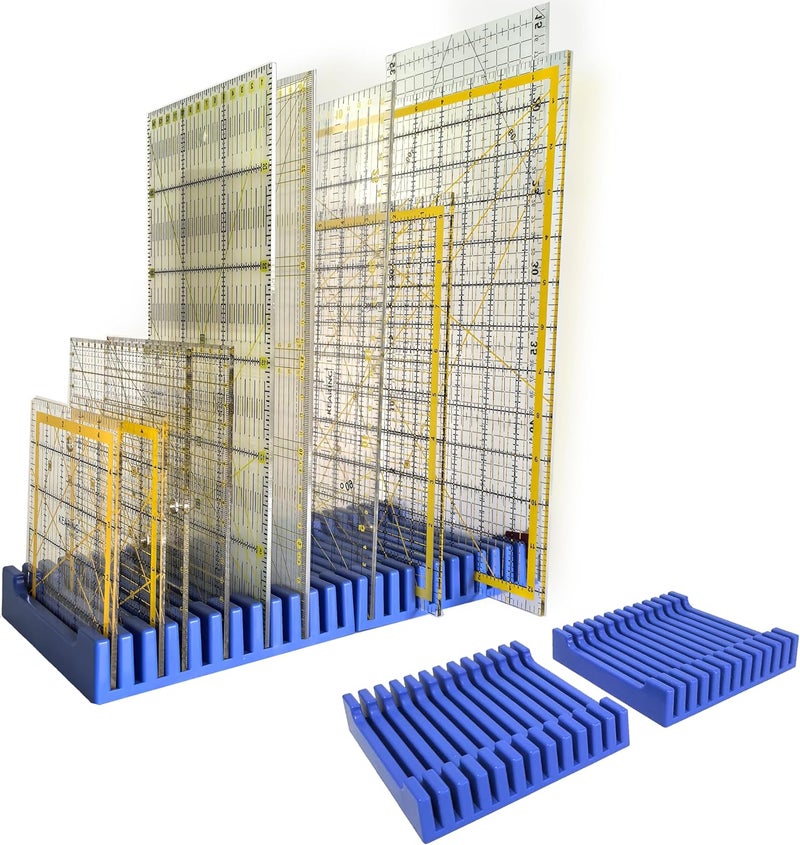 ARTKINGTO Storage Rack for Quilting Rulers, 12 Slot Ruler Holder Organizer and Storage (4-Pack) - Image 1